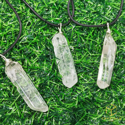 Clear Quartz Natural Point Pendant