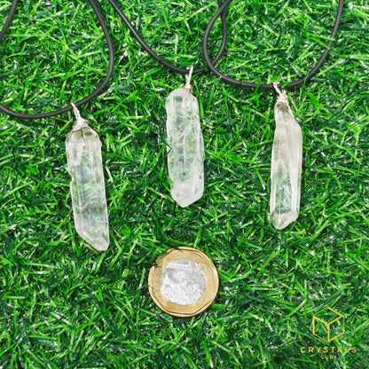 Clear Quartz Natural Point Pendant