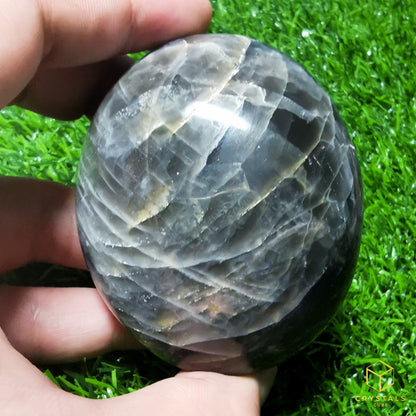 Black Moonstone Palm Stone