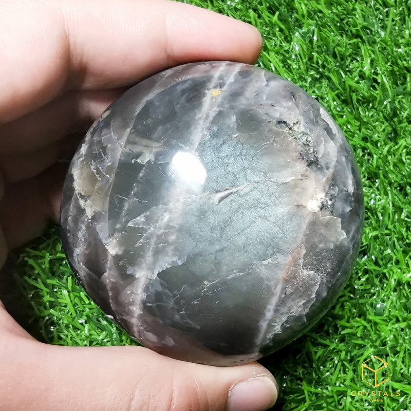 Black Moonstone Palm Stone