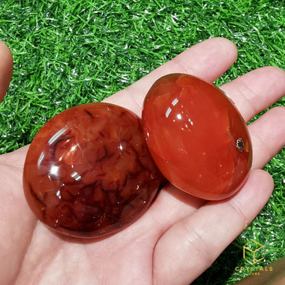 Agate (Red/Orange) & Carnelian Palm Stone