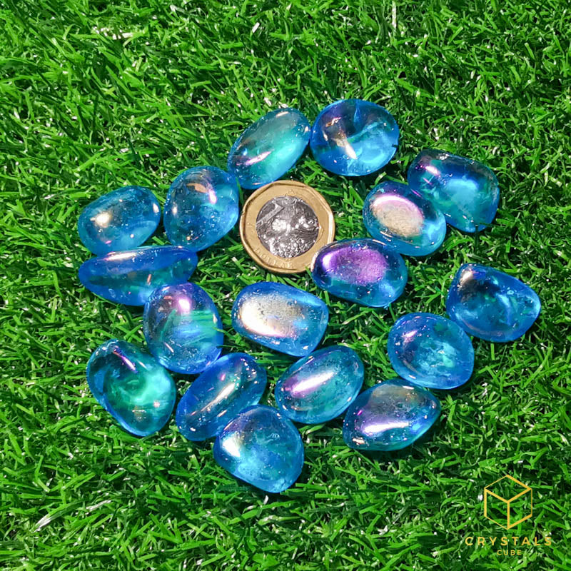 Aqua Aura Quartz Tumble