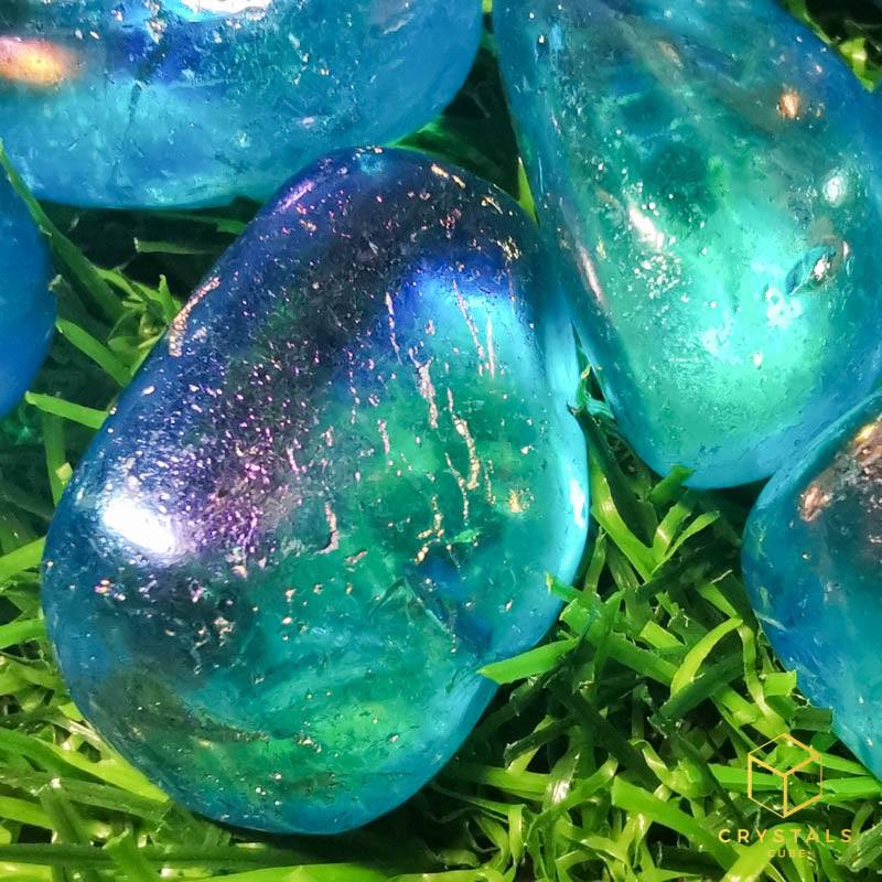 Aqua Aura Quartz Tumble