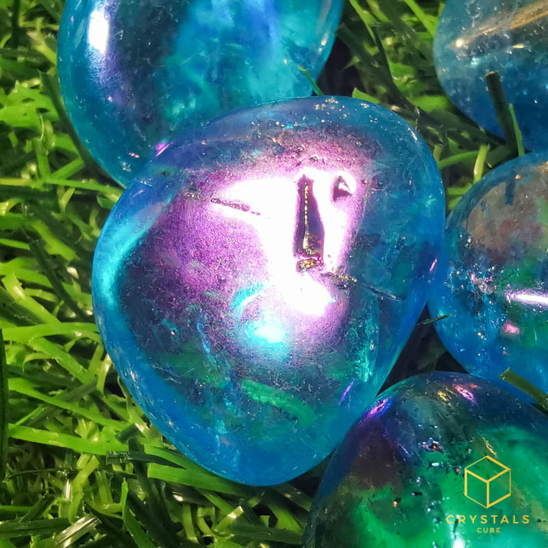 Aqua Aura Quartz Tumble