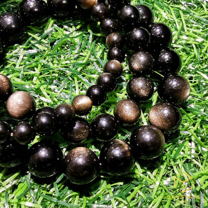 Gold Sheen Obsidian Bracelet