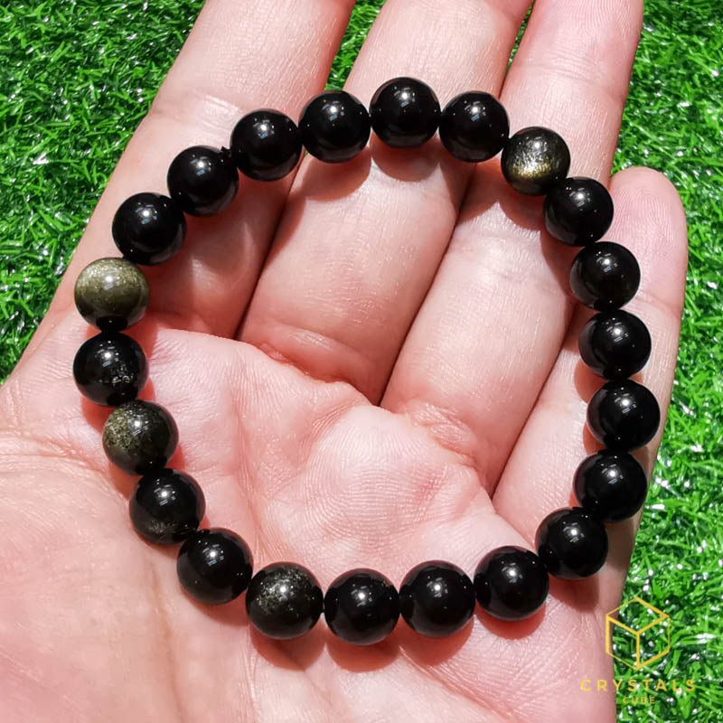 Gold Sheen Obsidian Bracelet