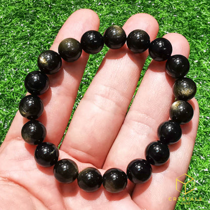 Gold Sheen Obsidian Bracelet