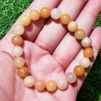 Yellow Jade (Dark)  Bracelet