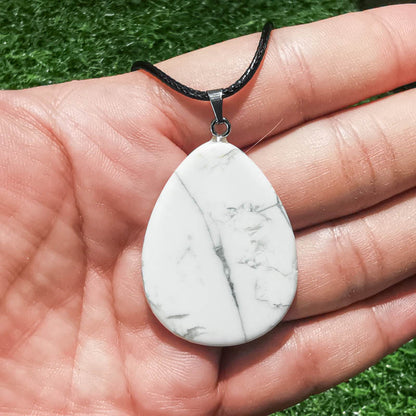 Howlite Teardrop Pendant - Small