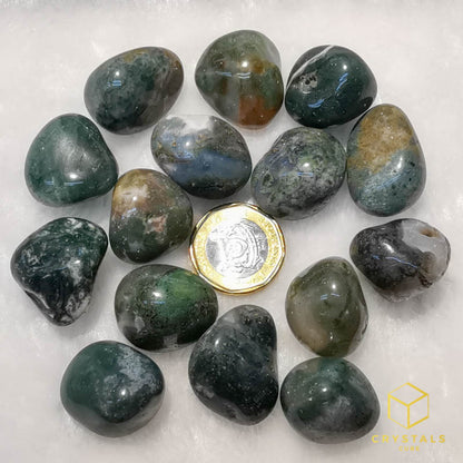 Moss Agate Tumble