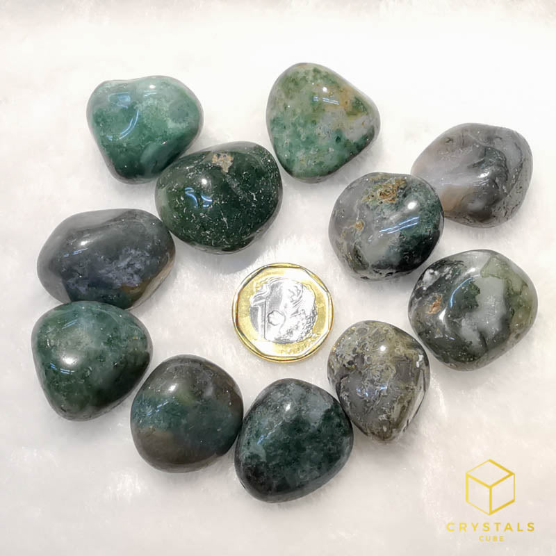 Moss Agate Tumble