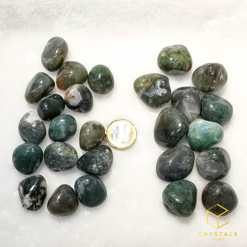 Moss Agate Tumble