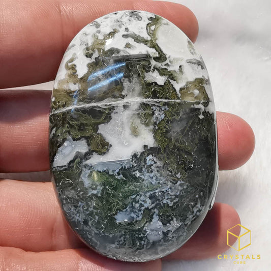 Moss Agate Palm Stone