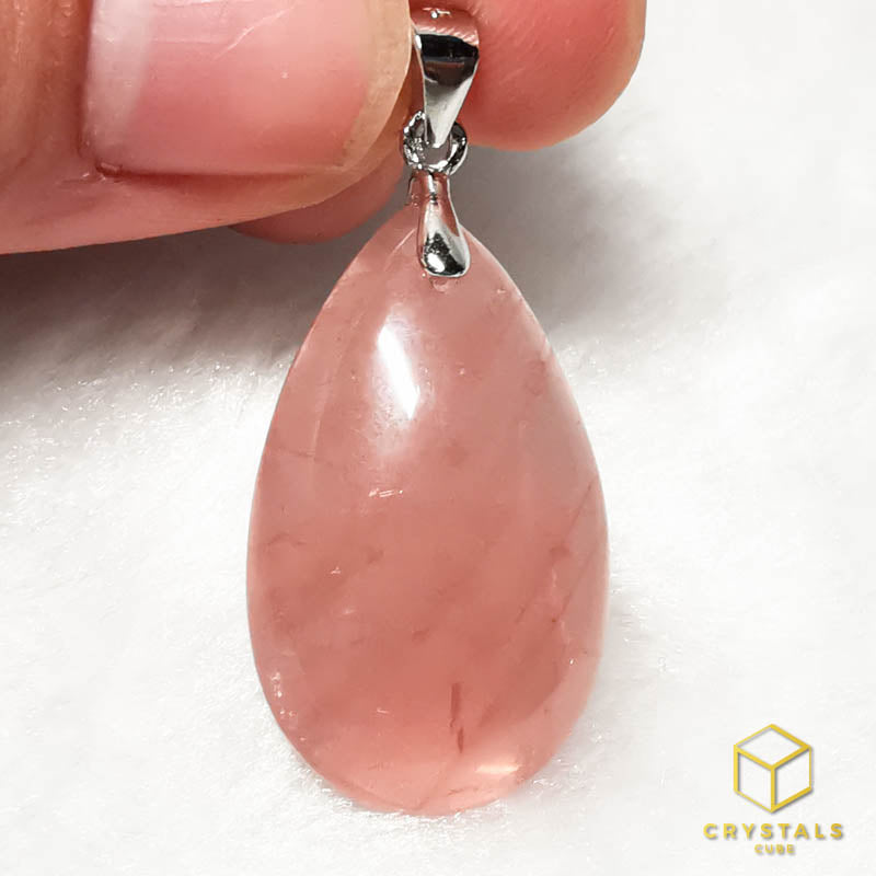 Rose Quartz (Lavender)** Pendant