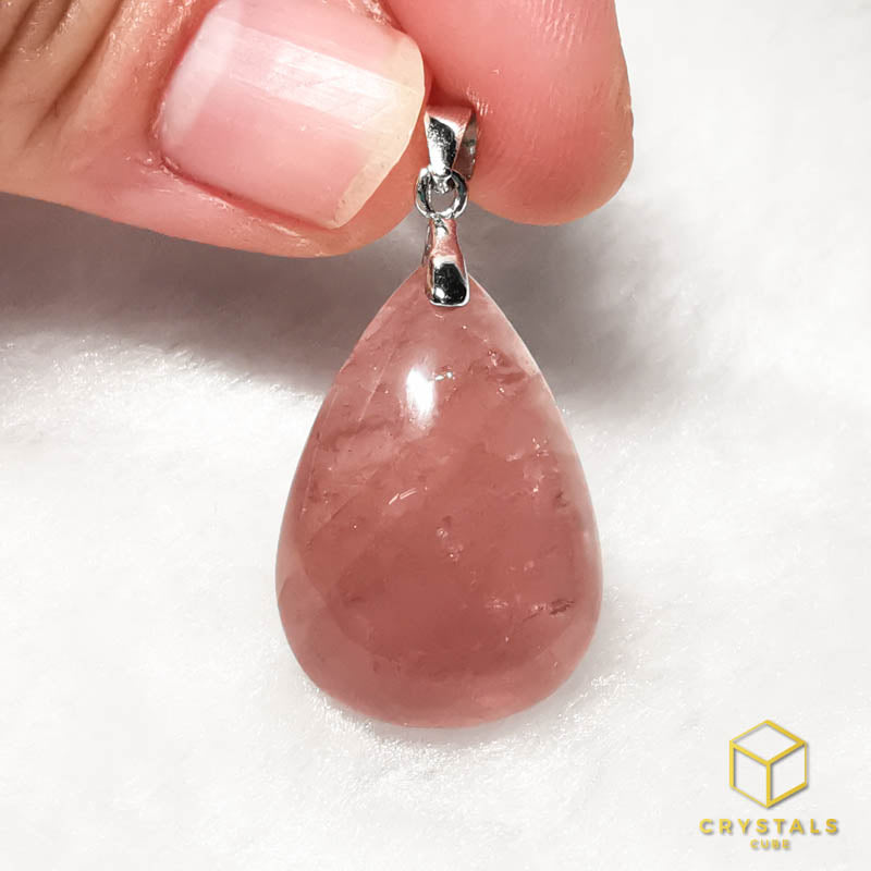 Rose Quartz (Lavender)** Pendant