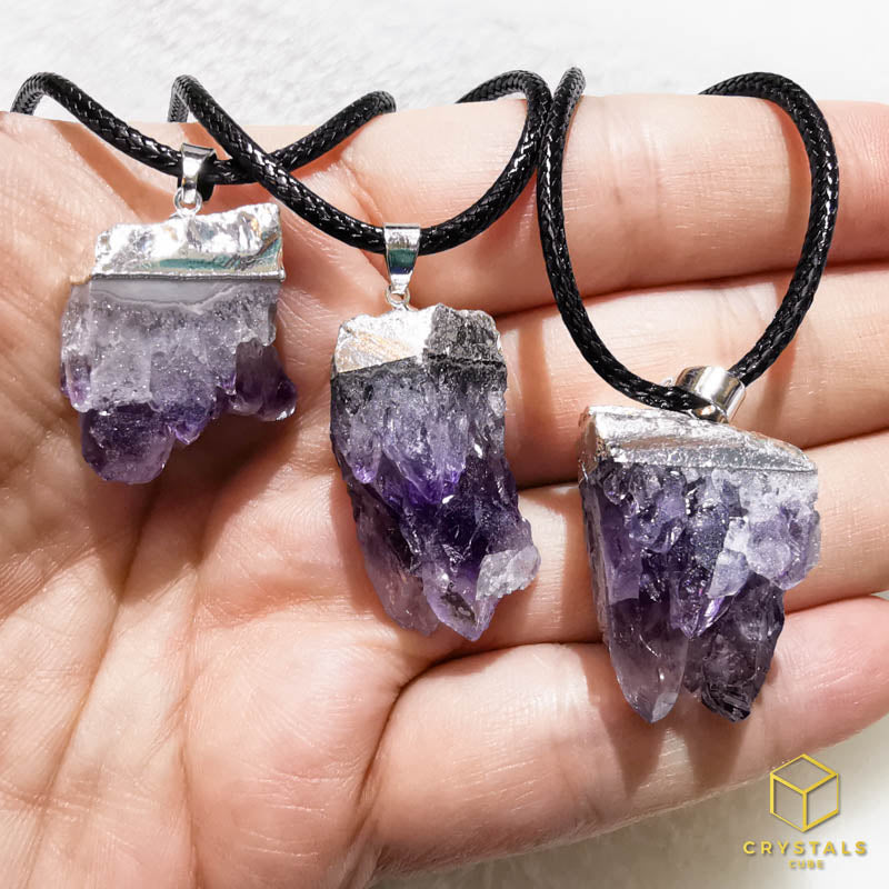 Amethyst Mini Cluster Pendant