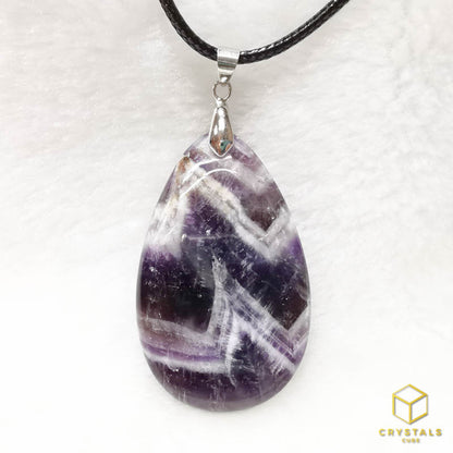 Chervon Amethyst Pendant - Big