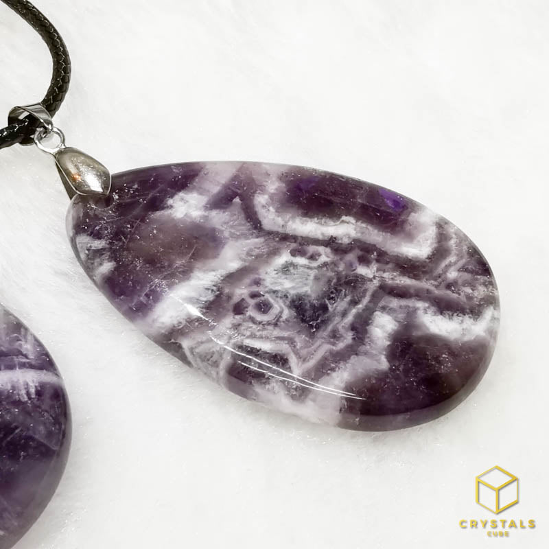 Chervon Amethyst Pendant - Big