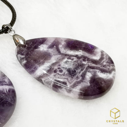 Chervon Amethyst Pendant - Big