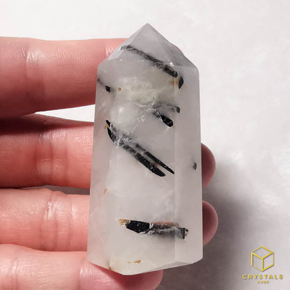 Black Rutile (Tourmalinated Quart) Point