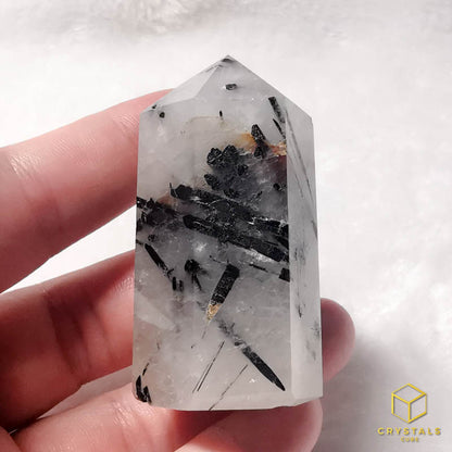 Black Rutile (Tourmalinated Quart) Point