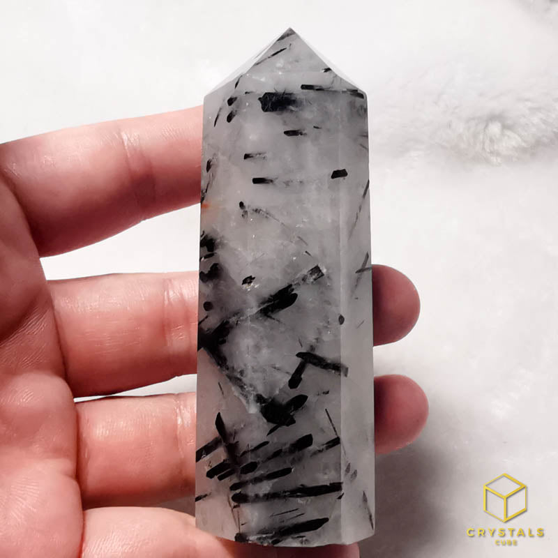 Black Rutile (Tourmalinated Quart) Point