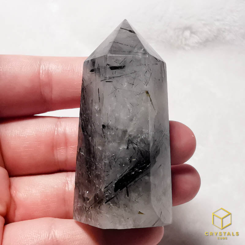 Black Rutile (Tourmalinated Quart) Point