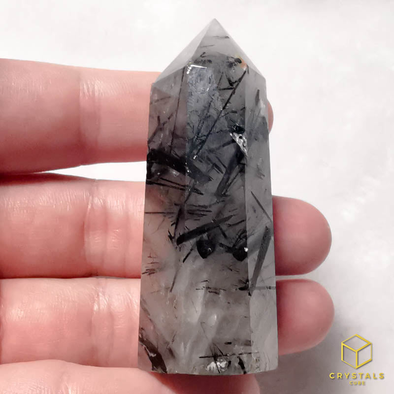 Black Rutile (Tourmalinated Quart) Point