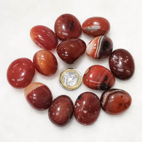 Agate (Red/Orange) & Carnelian Tumble