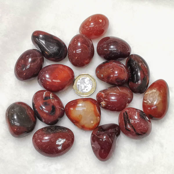 Agate (Red/Orange) & Carnelian Tumble