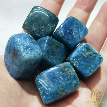 Blue Apatite Cube Tumble