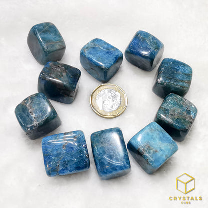 Blue Apatite Cube Tumble