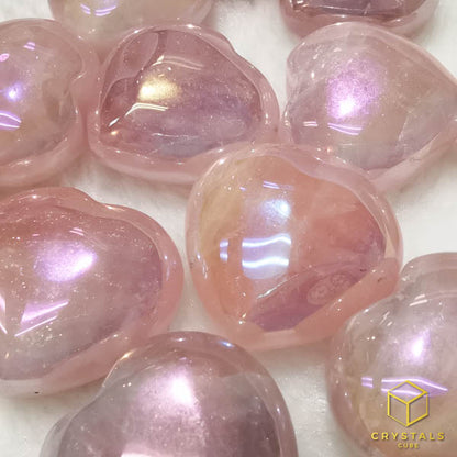 Aura Rose Quartz Heart