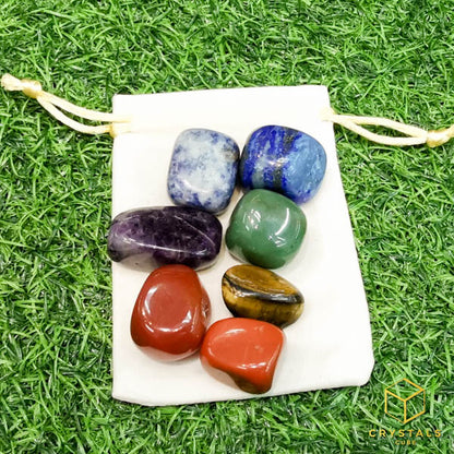 ENCHANTED Chakra Healing Crystal Tumbles Set