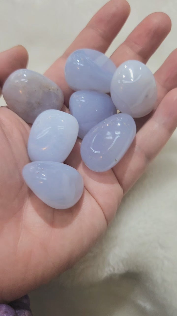 Blue Chalcedony (Premium) Tumble