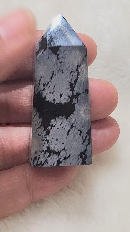 Snowflake Obsidian Point